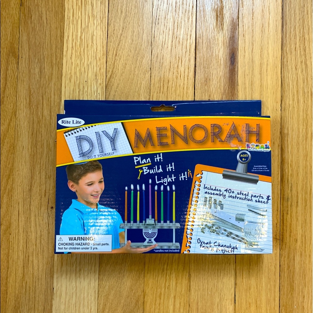 DIY MENORAH BUILDING KIT. NEW.